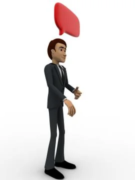 3d man thinking concept Stock Illustration