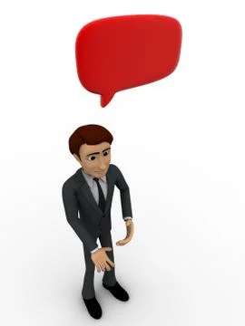 3d man thinking concept Stock Illustration