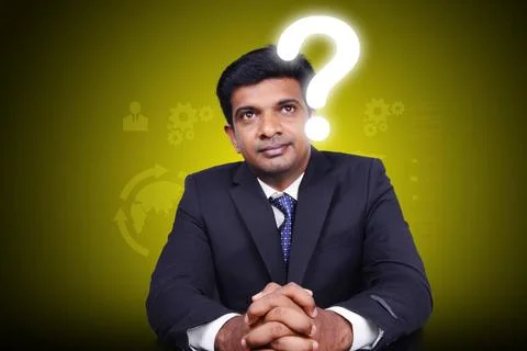 3d man thinking doubt 3d man thinking doubt ,model released, Symbolfoto Co... Stock Photos