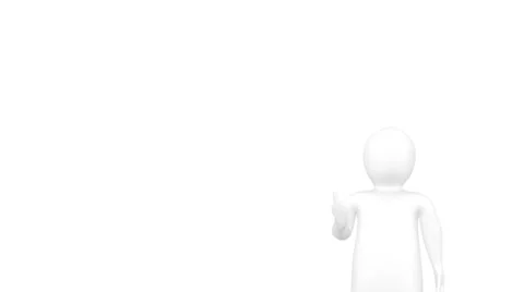 3d man thinking Stock Footage 8658342