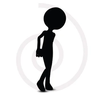 3d man in thinking pose Stock Illustration