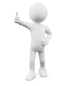 3d man - thumb up Stock Illustration