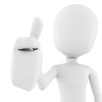 3d man thumb up ! Illustrazione stock