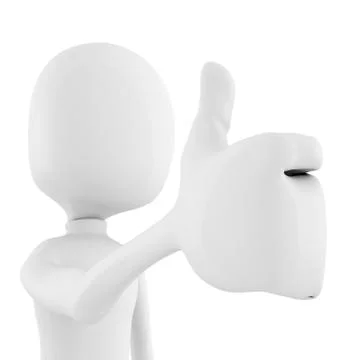 3d man thumb up ! Stock Illustration