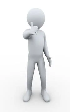 3d man thumbs up Stock Illustration