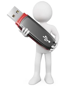 3d man - usb stick Stock Illustration