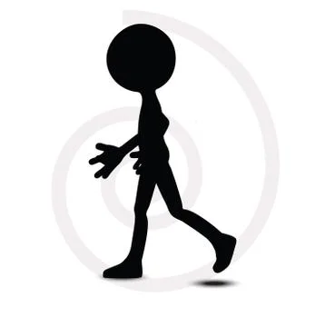 3d man in walking pose Stock Illustration