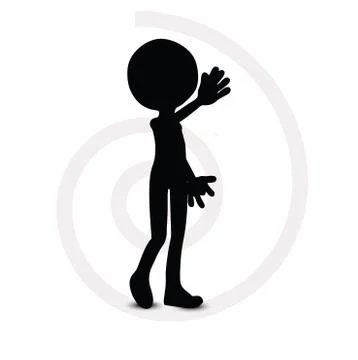 3d man in walking pose Stock Illustration