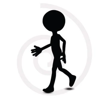 3d man in walking pose Stock Illustration