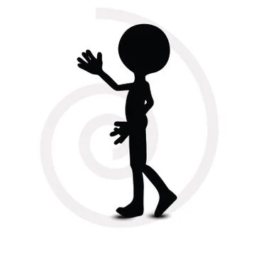 3d man in walking pose Stock Illustration