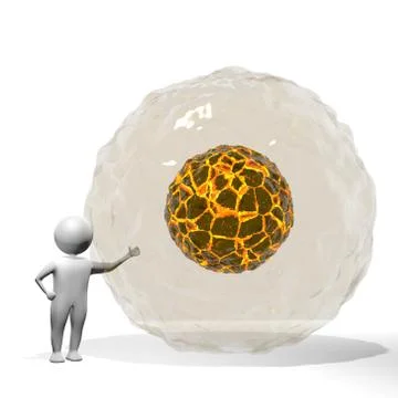 3D Man - Water / Magma Stock Illustration