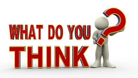 3d man - what do you think? Stock Illustration