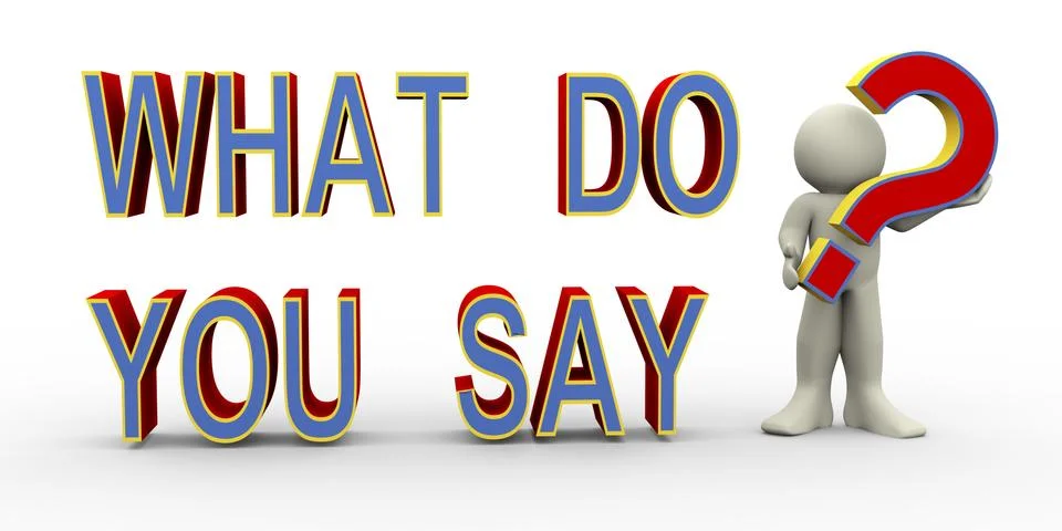 3d man - what do you say? Stock Illustration
