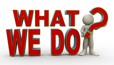 3d man - what we do? Stock Illustration