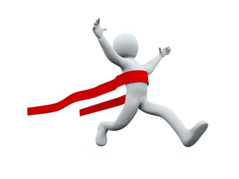 3d man win Stock Illustration