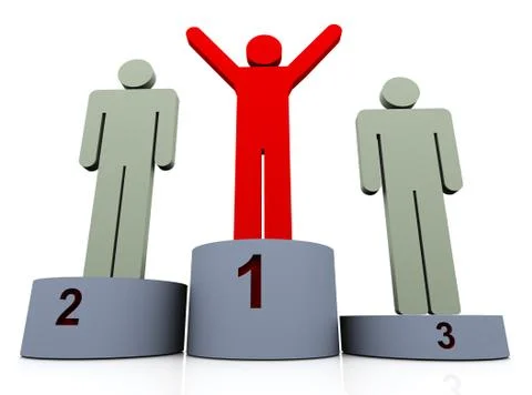 3d man winner Stock Illustration