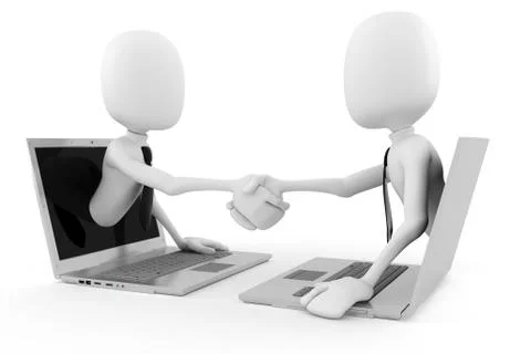 3d man World Wide Web business concept Illustrazione stock