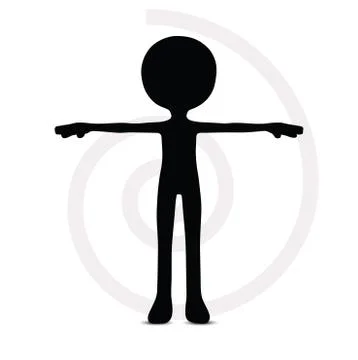 3d man in zero pose Illustrazione stock