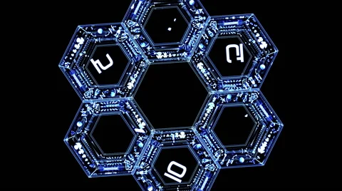 3D MANDALA MATRIX HOLOGRAM. ALPHA MATTE Stock Footage 41630065
