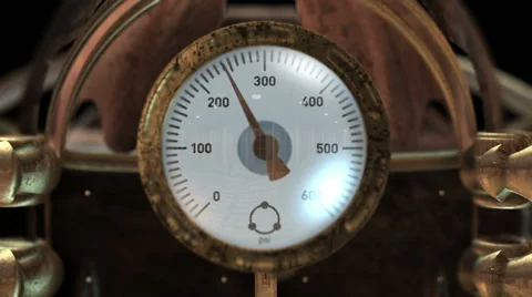 3D MANOMETER display. ALPHA MATTE Stock Footage 40329096