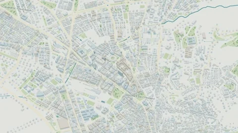 3D map animation of Granada city in Spain pullback Stock Footage 348079923