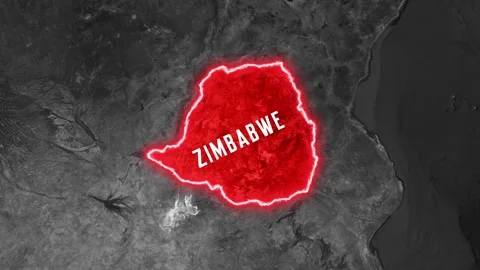 3D Map Animation Highlighting Zimbabwe with Waving National Flag Stock-Footage 343548964