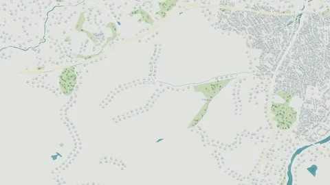 3D map animation of Kitakyushu city in Japan pullback Stock Footage 348214253
