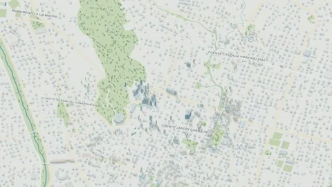 3D map animation of Oaxaca city in Mexico pullback Stock Footage 348145065