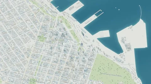 3D map animation of Odesa city in Ukraine pullback 库存影片 348144972