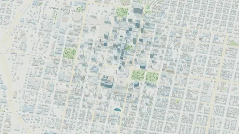 3D map animation of Salt Lake City, USA pullback Stock Footage 348074154