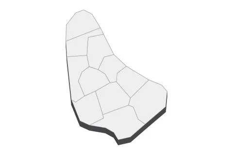 3D Map Of Barbados Stock Illustration