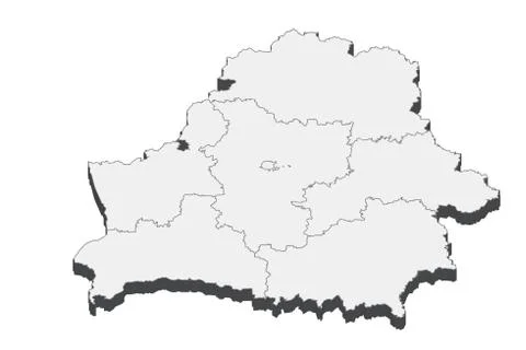 3D Map Of Belarus Stock Illustration
