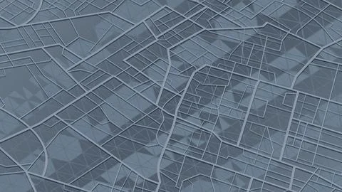 3D map of a city for different types of transportation. The map is covered Stock Illustration