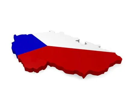 3d map of Czech Republic Stock Illustration