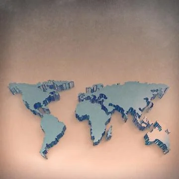 3d map of the earth Stock Illustration
