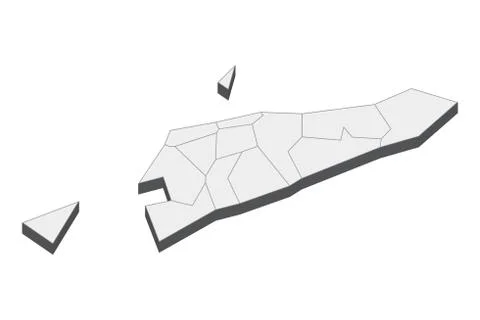 3D Map Of East Timor Stock Illustration