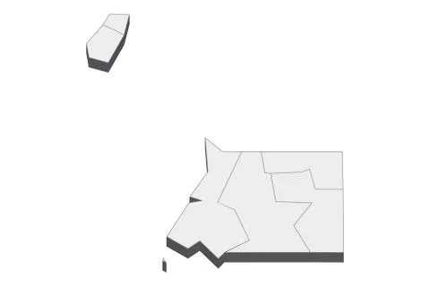 3D Map Of Equatorial Guinea Illustrazione stock