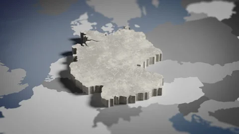 3D Map Germany, German, Berlin, Europe 4K Stock Footage 336111657