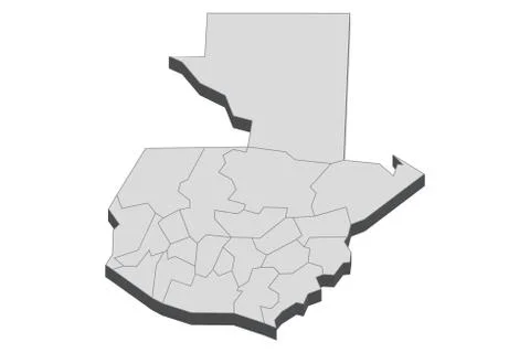 3D Map Of Guatemala Stock Illustration