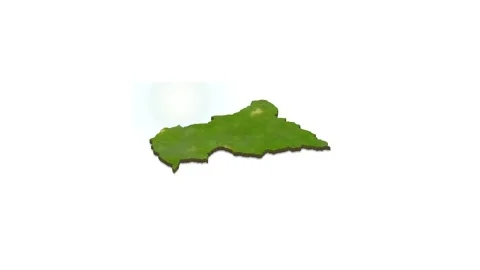 3D map illustration of Central African Republic Stock Footage 156608063
