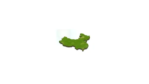 3D map illustration of china Stock Footage 156608120
