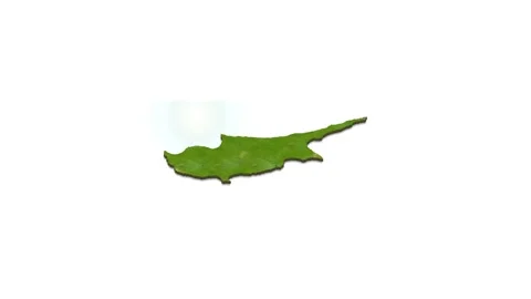 3D map illustration of Cyprus Stock Footage 156609029