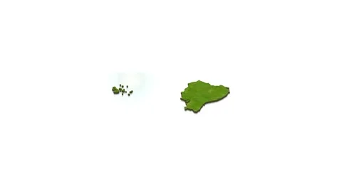 3D map illustration of Ecuador Stock Footage 156609222