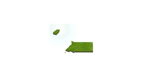 3D map illustration of Equatorial Guinea Stock Footage 156609574