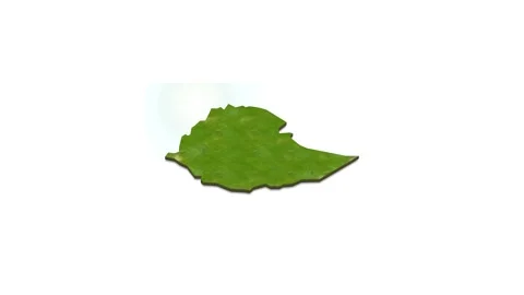 3D map illustration of Ethiopia Stock Footage 156610079