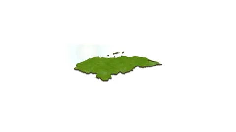 3D map illustration of Honduras Stock Footage 156612266
