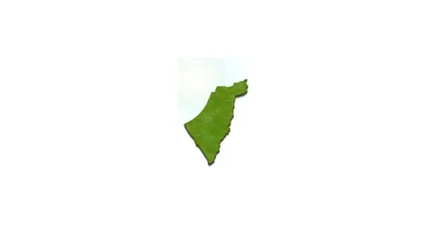 3D map illustration of Israel Stock Footage 156612792