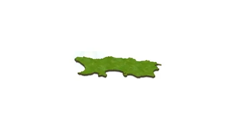 3D map illustration of Jersey Stock Footage 156613137