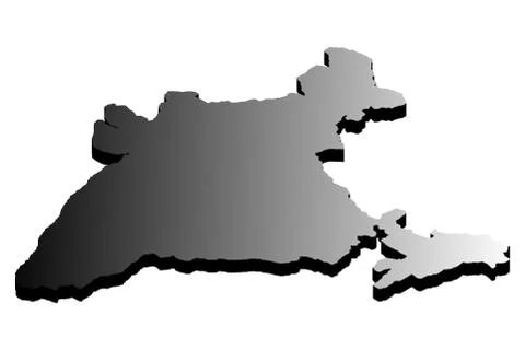 3D map of India Vector illustration Stock Illustration