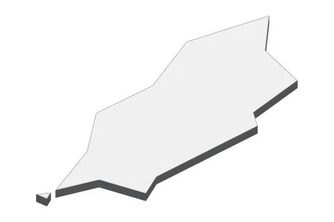3D Map Of Isle Of Man Stock Illustration